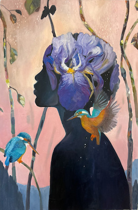 Leila Rose Fanner, Iris with Kingfishers, 2022