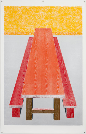 Thomas Schütte, "Woodcuts (Table)", 2011