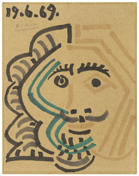 Pablo Picasso, Tête d'homme, 1969