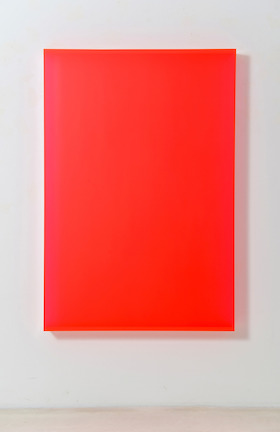 Regine Schumann, Colormirror satin red and rainbow madrid , 2021