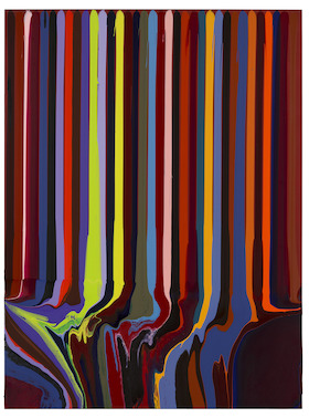 Ian Davenport, Puddle Painting: Indian Red No. 1, 2012