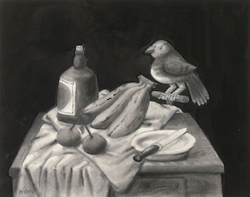 Fernando Botero, Nature morte à l'oiseau, 2001