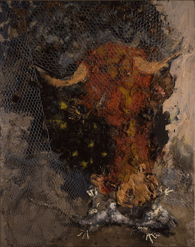 Paul Rebeyrolle, La vache rouge (série Monétarisme) , 1998