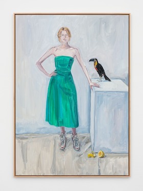 Jean-Philippe Delhomme, Fransiska with toucan (after Manet Woman with a parrot), 2022