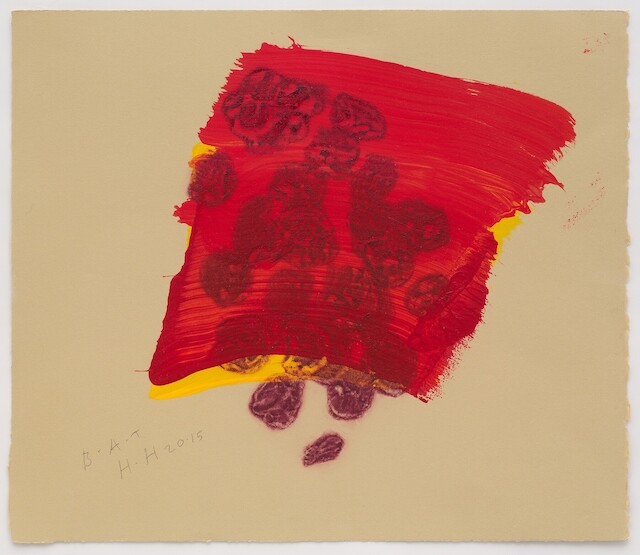 Howard Hodgkin, A Glass of Red. From After All, 12/30, 2015