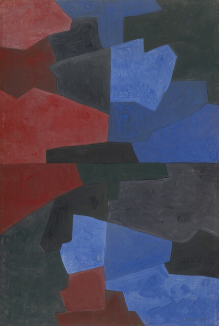 Serge Poliakoff, Rouge bleues gris (diptyque), 1964