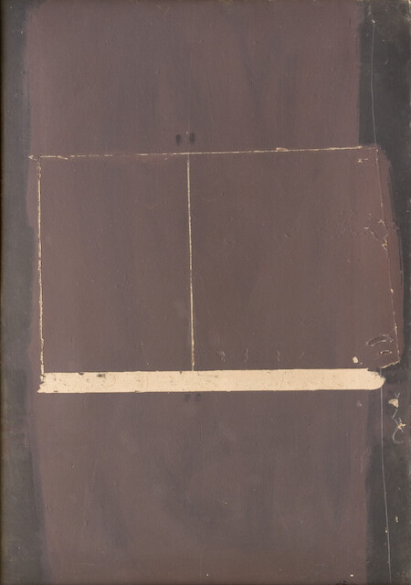 Antoni Tàpies, Pintura damunt cartó rascat, 1959