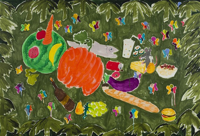 Jason Phu, when gerald awoke, he was a pile of fruit, vegetable, junk food and rubbish. a rat was already calling dibs on his knee, now a knob of cheese. the faeries gathered around him were giggling at his predicament, and his giant honk of an eggplant. “fuck,” tho, 2026