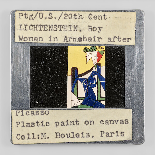 Sebastian Riemer, Ptg/ U.S./ 20th Cent LICHTENSTEIN. Roy Woman in Armshair after Picasso Plastic paint on canvas Coll:M. Boulois, 2022